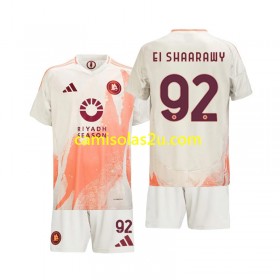 Camisolas de futebol AS Roma Stephan El Shaarawy 92 Criança Equipamento Alternativa 2024/25 Manga Curta